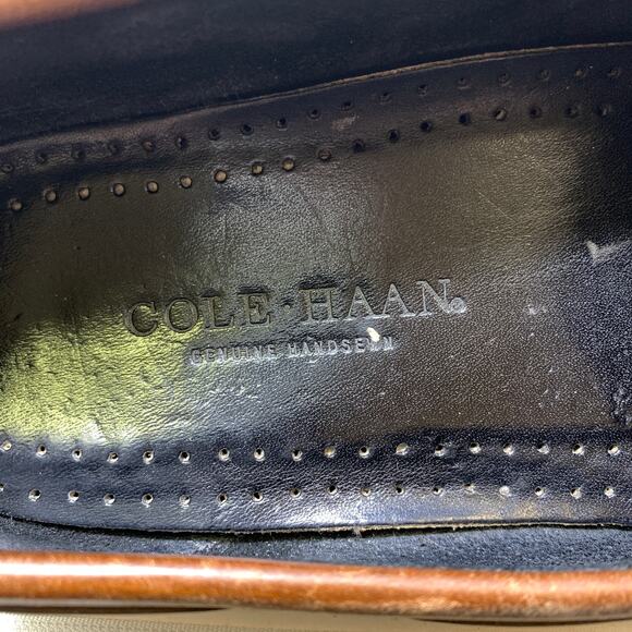 Cole Haan Genuine Handsewn Tassel Kiltie Loafers Black Brown Leather Men 9.5 W main image 6